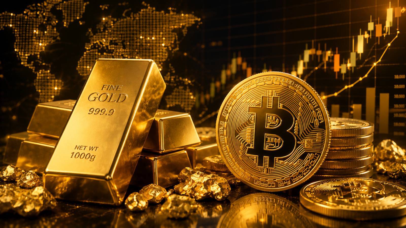 Bitcoin Rebounds to ,000 as Gold Recovers to ,020 per Ounce